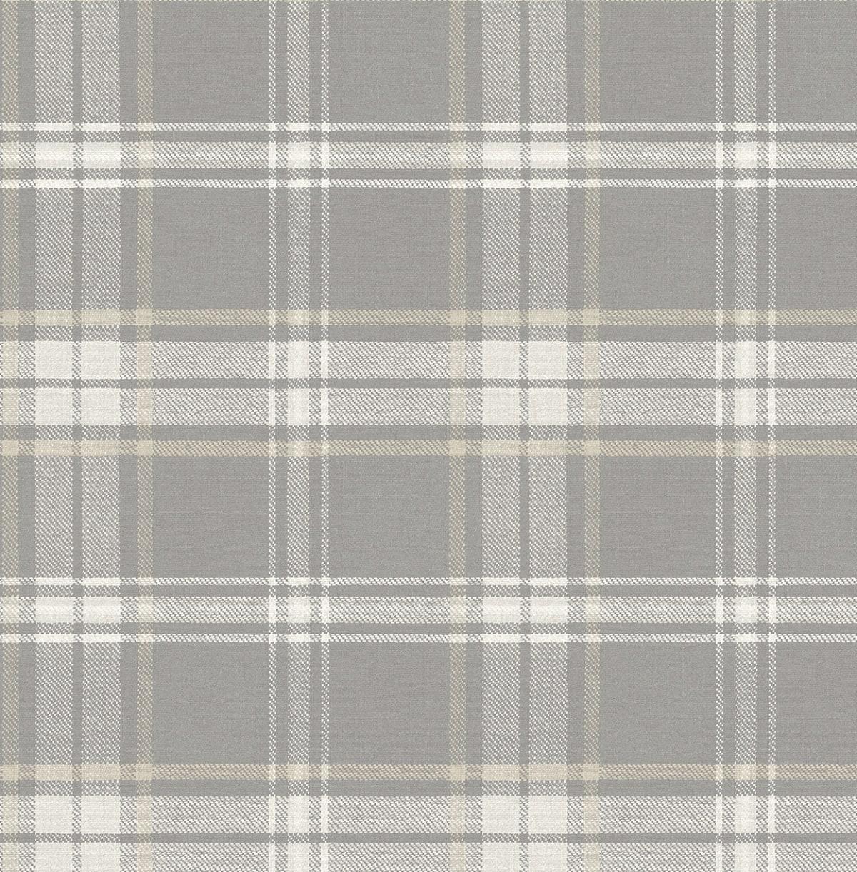 Seabrook Dellabrooke Plaid Daydream Grey Wallpaper