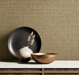 Seabrook Harvest Twine Brown Wallpaper