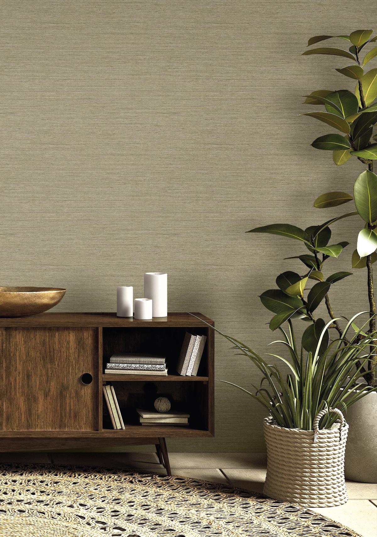 Seabrook Threaded Oyster Wallpaper