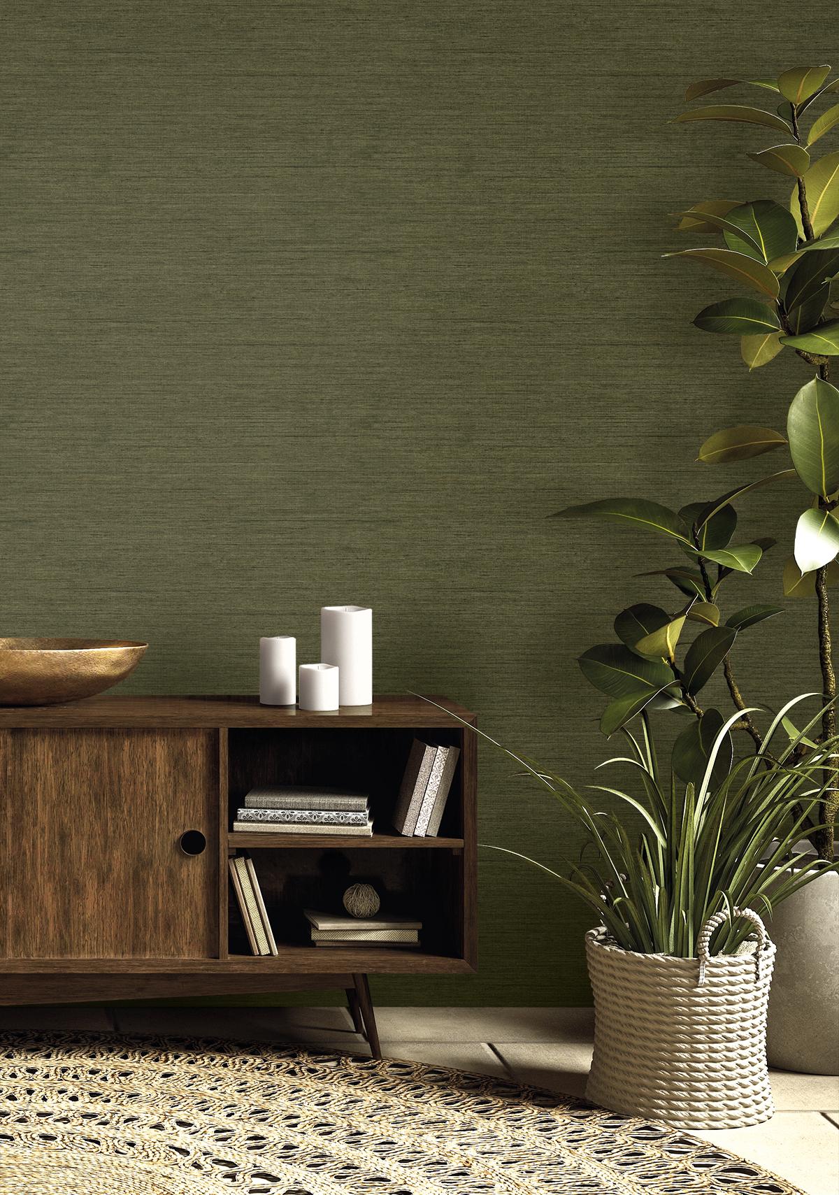 Seabrook Threaded Moss Wallpaper