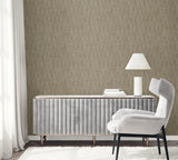 Seabrook Sun Woven Mushroom Wallpaper