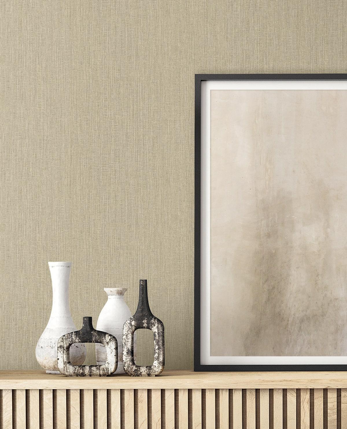Seabrook Natural Tether Beige Wallpaper