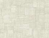 Seabrook Woven Blocks Oyster Wallpaper