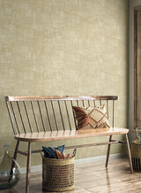 Seabrook Woven Blocks Parchment Wallpaper