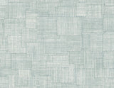 Seabrook Woven Blocks Sky Blue Wallpaper