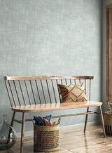 Seabrook Woven Blocks Sky Blue Wallpaper