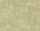 Seabrook Woven Blocks Straw Green Wallpaper