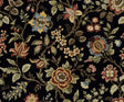 Seabrook Jacobean Floral Trail Ebony Wallpaper