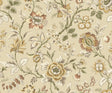 Seabrook Jacobean Floral Trail Latte Wallpaper