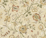 Seabrook Jacobean Floral Trail Latte Wallpaper