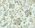 Seabrook Jacobean Floral Trail Sea Mist Wallpaper