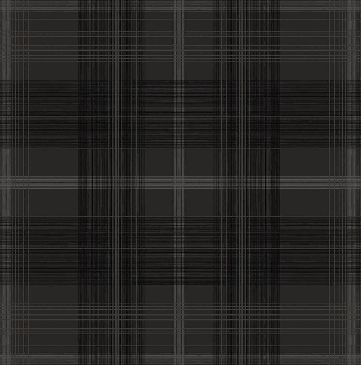 Seabrook Crossroads Plaid Wrought Iron Wallpaper