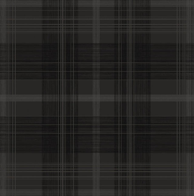 Seabrook Crossroads Plaid Wrought Iron Wallpaper