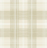 Seabrook Crossroads Plaid Sand Dollar Wallpaper