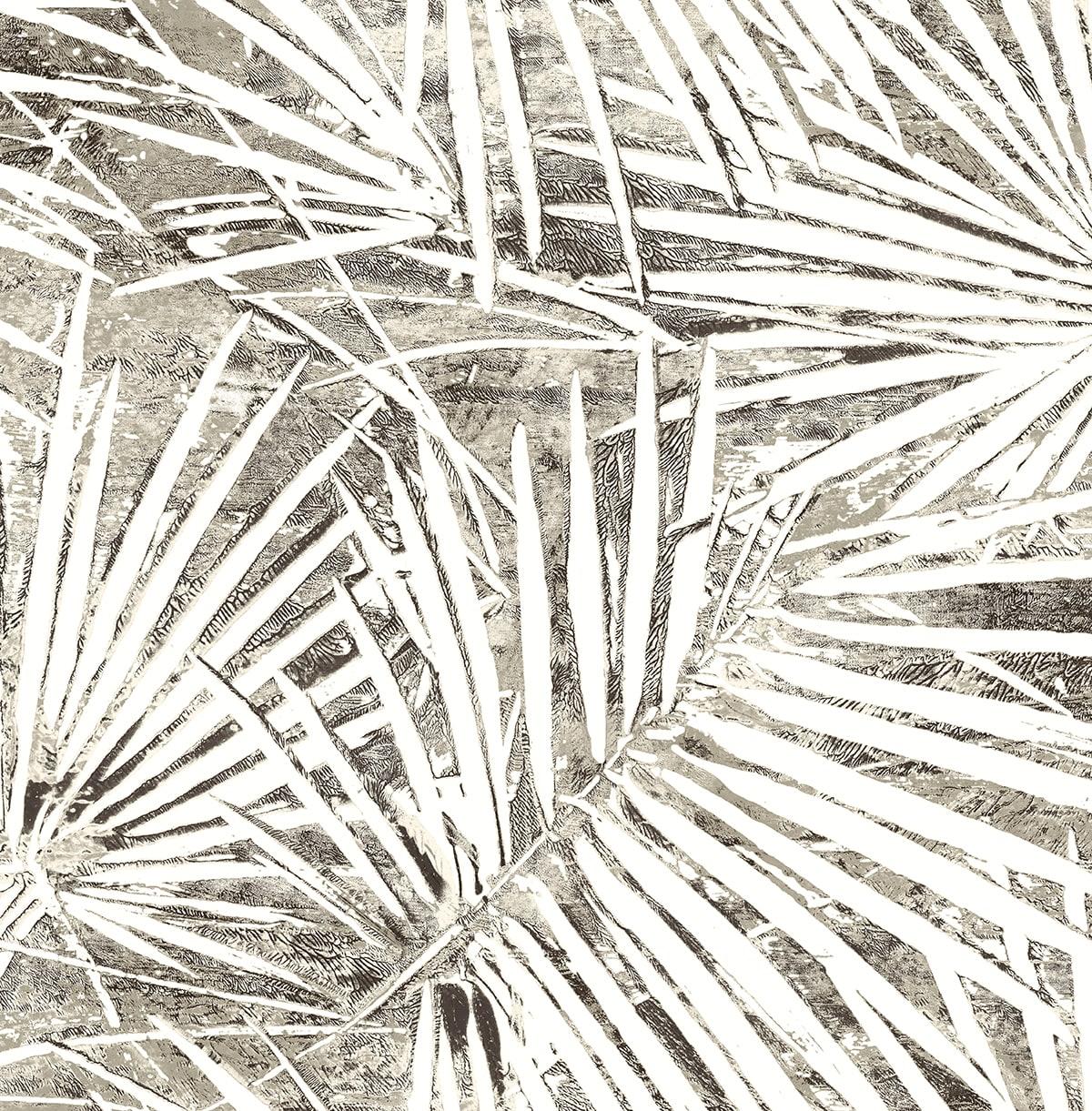 Seabrook Fossil Palm Pavestone Wallpaper
