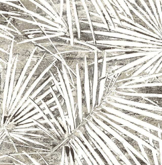 Seabrook Fossil Palm Pavestone Wallpaper