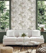Seabrook Fossil Palm Pavestone Wallpaper