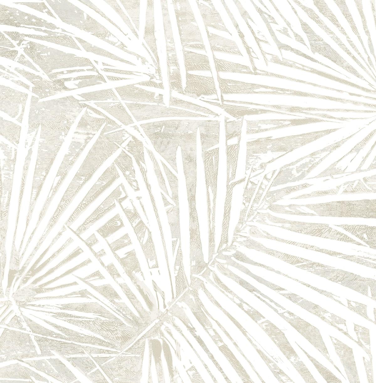 Seabrook Fossil Palm Natural Wallpaper