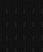 Seabrook Hendrix Arches Carbon & Metallic Black Wallpaper