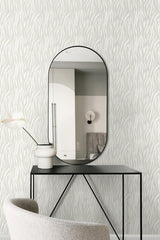 Seabrook Jazz Faux Skin Metallic Ivory & Cream Wallpaper