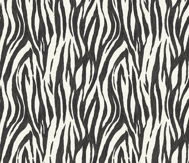 Seabrook Jazz Faux Skin Onyx & Neutral Wallpaper