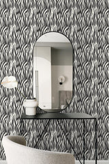 Seabrook Jazz Faux Skin Onyx & Neutral Wallpaper