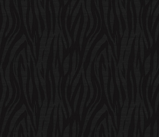 Seabrook Jazz Faux Skin Metallic Heathered Black Wallpaper