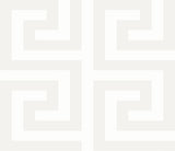 Seabrook Forte Greek Key Metallic Ivory Wallpaper
