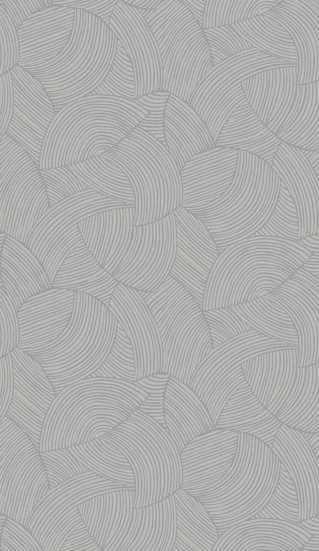 Seabrook Symphony Geometric Metallic Smoke Wallpaper
