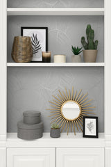 Seabrook Symphony Geometric Metallic Smoke Wallpaper