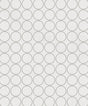 Seabrook Round Geometric Linen & Metallic Silver Wallpaper