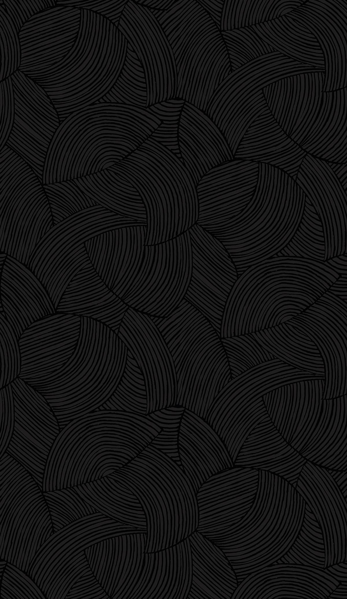 Seabrook Symphony Geometric Metallic Black Ice Wallpaper