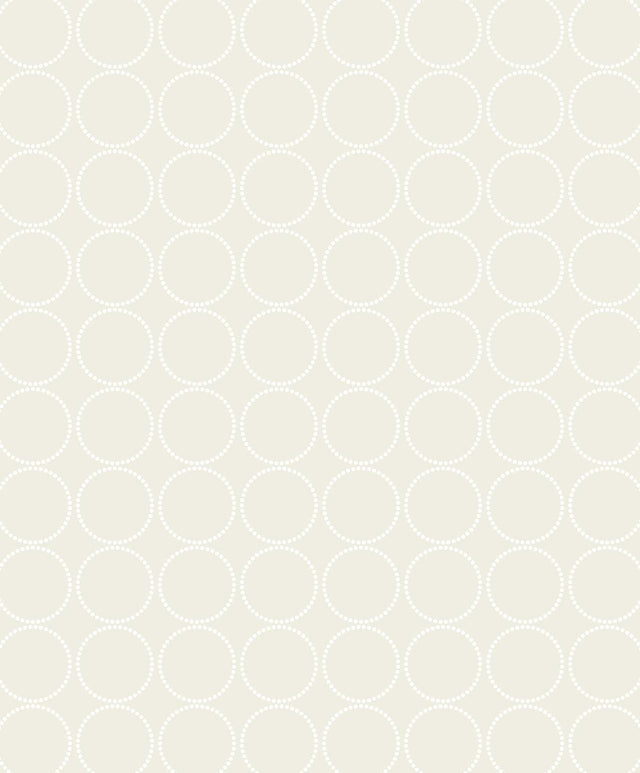 Seabrook Round Geometric Neutral Wallpaper