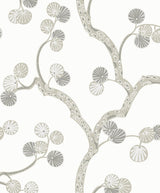 Seabrook Allegra Branches Cotton & Fog Wallpaper