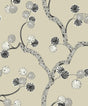 Seabrook Allegra Branches Metallic Champagne & Stone Wallpaper