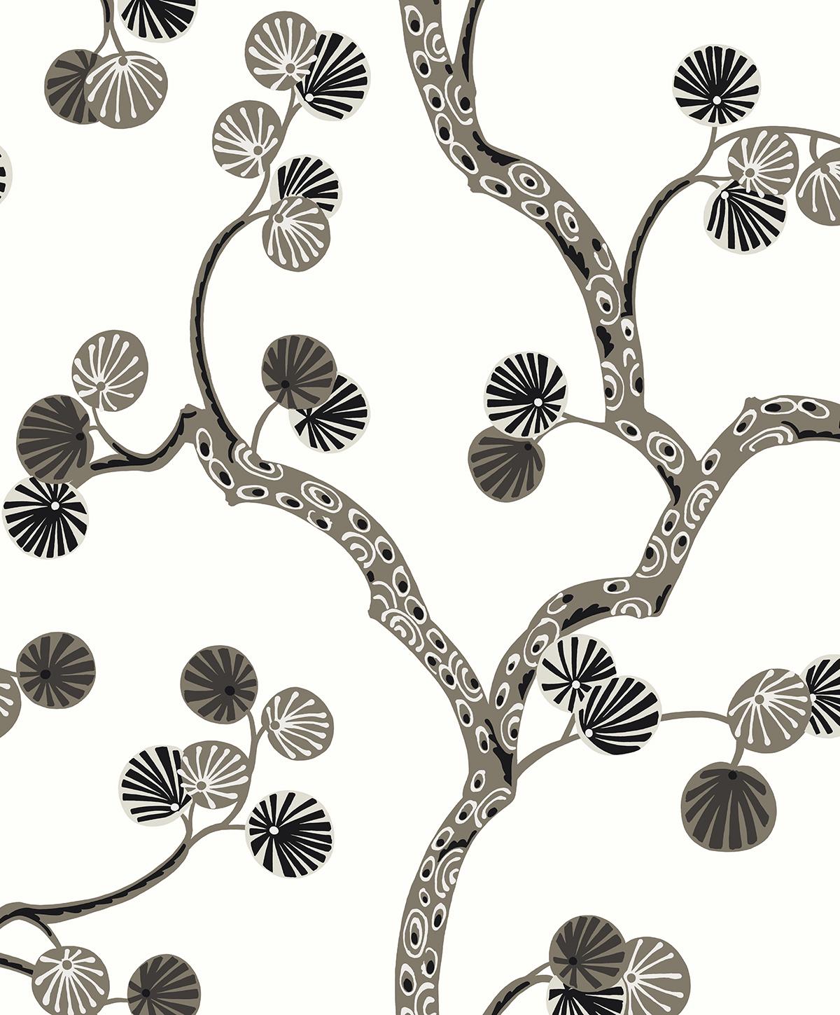 Seabrook Allegra Branches Cream & Rhino Wallpaper