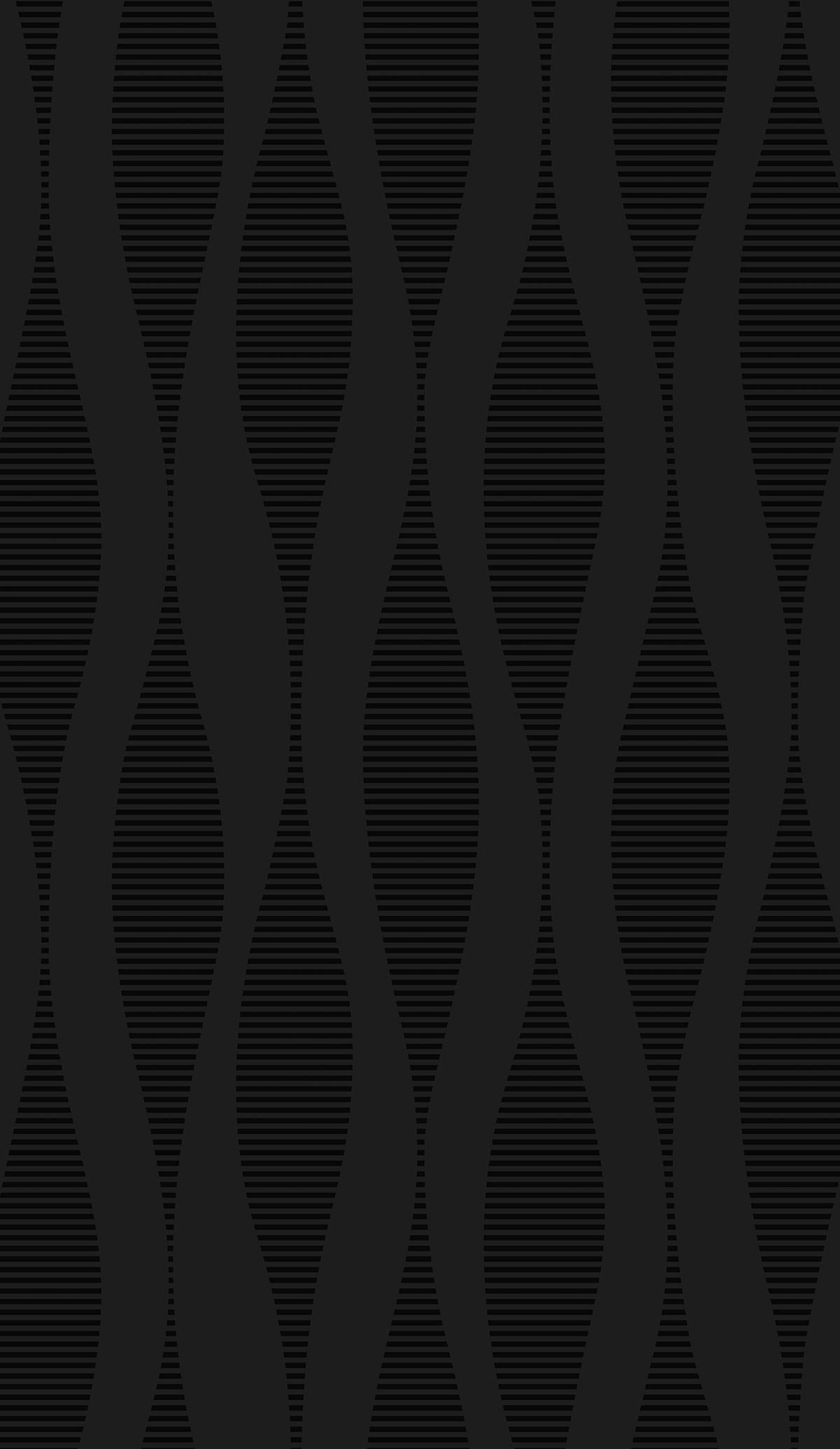Seabrook Harmony Ikat Waves Metallic Carbon Wallpaper