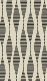 Seabrook Harmony Ikat Waves Latte & Metallic Black Wallpaper
