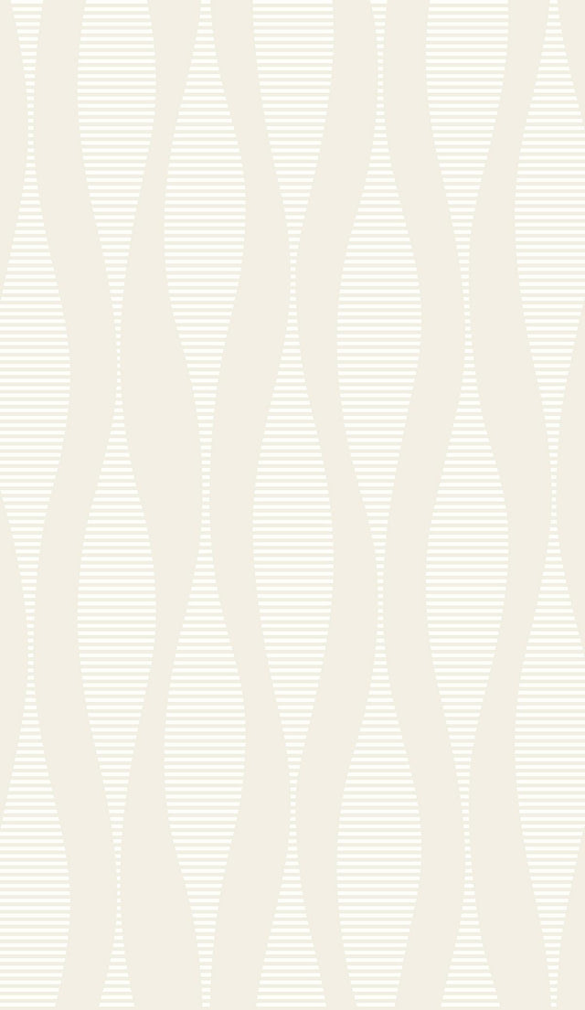 Seabrook Harmony Ikat Waves Oyster & Cream Wallpaper