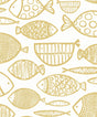 Seabrook Cadence Fish Honey Wallpaper