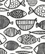 Seabrook Cadence Fish Contrast Wallpaper