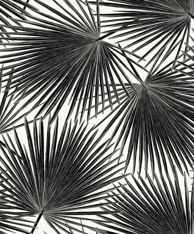 Seabrook Elvis Palms Inky Wallpaper
