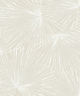 Seabrook Elvis Palms Metallic Ivory Wallpaper