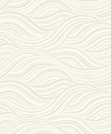 Seabrook Melody Waves Elderflower Wallpaper