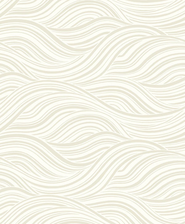 Seabrook Melody Waves Elderflower Wallpaper