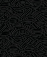 Seabrook Melody Waves Metallic Inkwell Wallpaper
