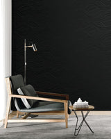 Seabrook Melody Waves Metallic Inkwell Wallpaper