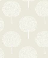 Seabrook Demi Trees Neutral & Cream Wallpaper