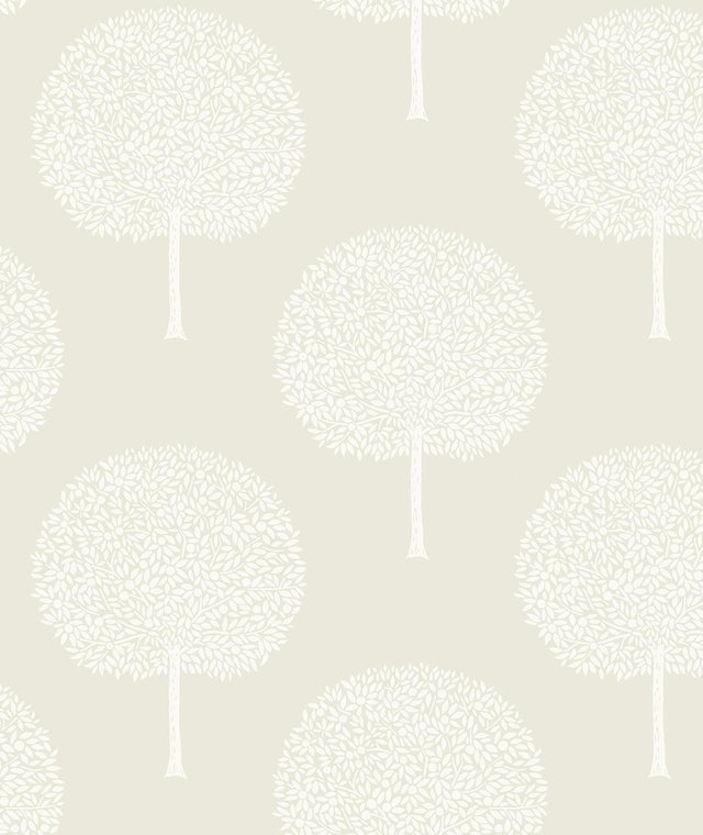Seabrook Demi Trees Neutral & Cream Wallpaper