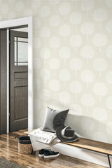 Seabrook Demi Trees Neutral & Cream Wallpaper